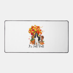 Es ist Fall Y'all Springer Spaniel Hund Halloween Schreibtischunterlage