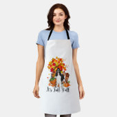 Es ist Fall Y'all Springer Spaniel Hund Halloween Schürze (Getragen)