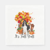 Es ist Fall Y'all Springer Spaniel Hund Halloween Serviette (Vorderseite)