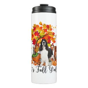 Es ist Fall Y'all Springer Spaniel Hund Halloween Thermosbecher