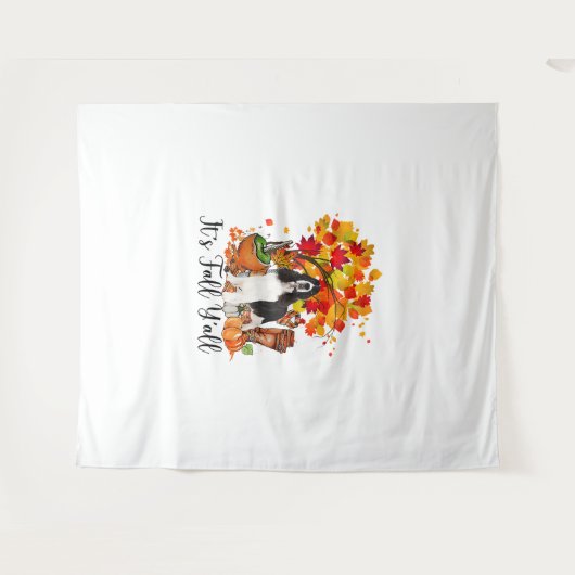 Es ist Fall Y'all Springer Spaniel Hund Halloween  Wandteppich (Vorderseite (Horizontal))