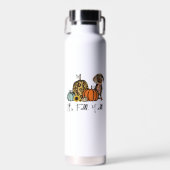Es ist Fall Y'all Yellow Dackel Dog Leopard Pumpk Trinkflasche (Vorne)
