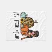 Es ist Fall Y'all Yellow Rottweiler Dog Leopard Pu Fleecedecke (Vorderseite (Horizontal))