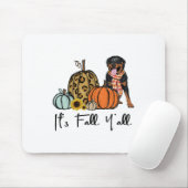 Es ist Fall Y'all Yellow Rottweiler Dog Leopard Pu Mousepad (Mit Mouse)