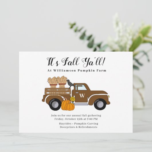 Es ist Fall Yas Fall Party Einladung (Stehend Vorderseite)