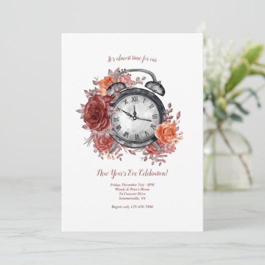 Es ist fast zum Silvesterabend Einladung (Stehend Vorderseite)