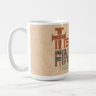 Es ist fertig Abstrakte Eisennägel Christlichen Kr Kaffeetasse