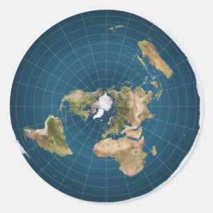 Es ist flach.  Nein, wirklich. Runder Aufkleber