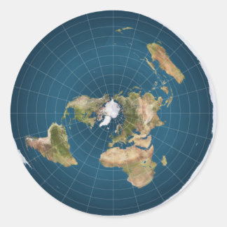 Es ist flach. Nein, wirklich. Runder Aufkleber