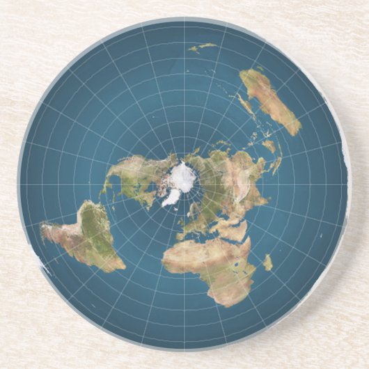 Es ist flach. Nein, wirklich. Sandstein Untersetzer (Vorne)