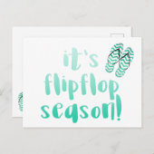 Es ist Flipflop-Saison - Fun Summer Quote Postkarte (Vorne/Hinten)