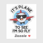 Es ist Flugzeug, zu sehen, dass ich so ein Fly Fun Aufkleber (Blatt)