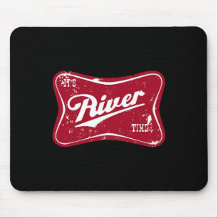 Es ist Fluss Zeit Lustiges Fischen Mousepad