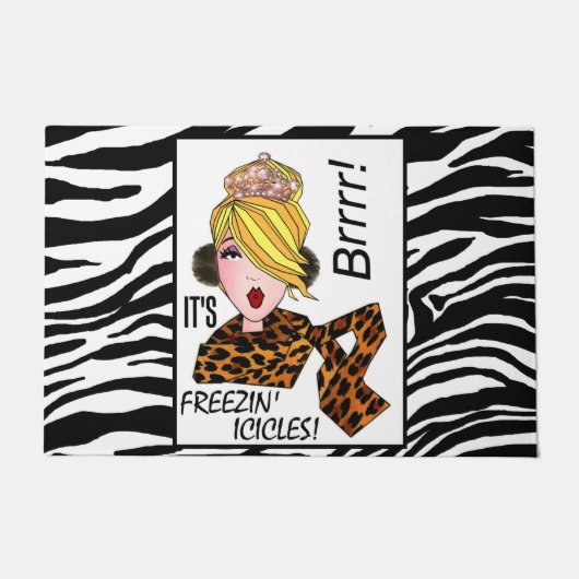 "Es ist Freezin' Eiskeln!" DIVA Fußmatte (Vorderseite)