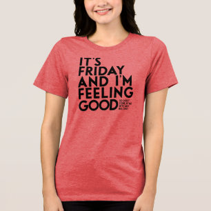 Es ist Freitag, lustige hellfarbige T-Shirts ohne