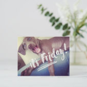 Es ist Freitag! Postkarte (Stehend Vorderseite)