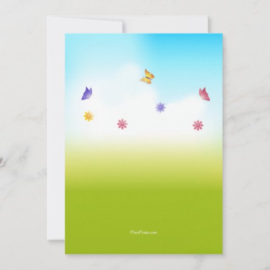 Es ist Frühjahrsschwangerschaftsankündigung Ankündigung (Rückseite)