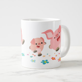 Es ist Frühling! - Zwei Niedliche Cartoon Jumbo Ta Jumbo-Tasse