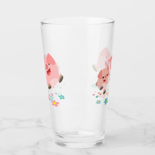 Es ist Frühling! -Zwei Schweine mit Niedlichem Car Glas (Links)