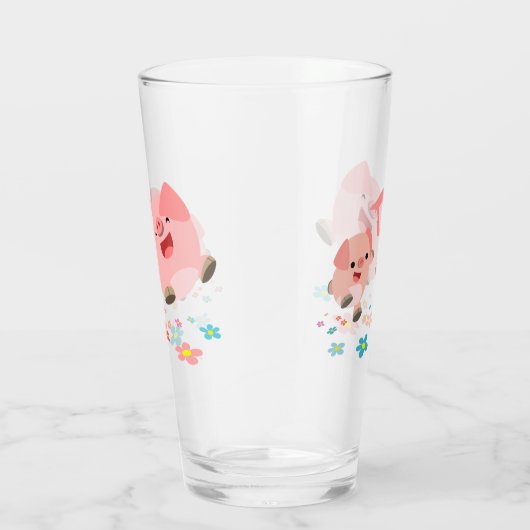 Es ist Frühling! -Zwei Schweine mit Niedlichem Car Glas (Rechts)