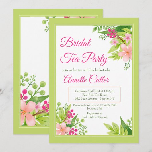 Es ist Frühlingseinladung Einladung (Vorne/Hinten)