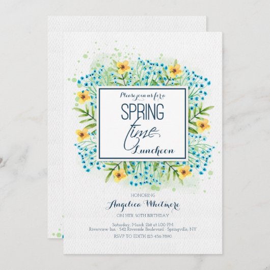 Es ist Frühlingseinladung Einladung (Vorne/Hinten)