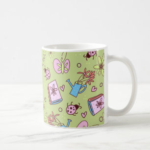 Es ist Frühlingszeit Buchliebhaber Bunte Kritzelei Kaffeetasse