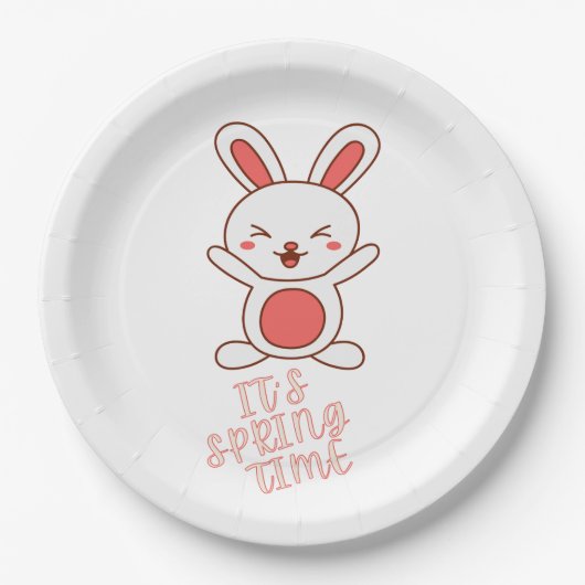 Es ist Frühlingszeit Pappteller (Vorderseite)