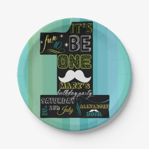 ES IST FUN, EINE 1. Geburtstags-Papierplatte zu se Pappteller