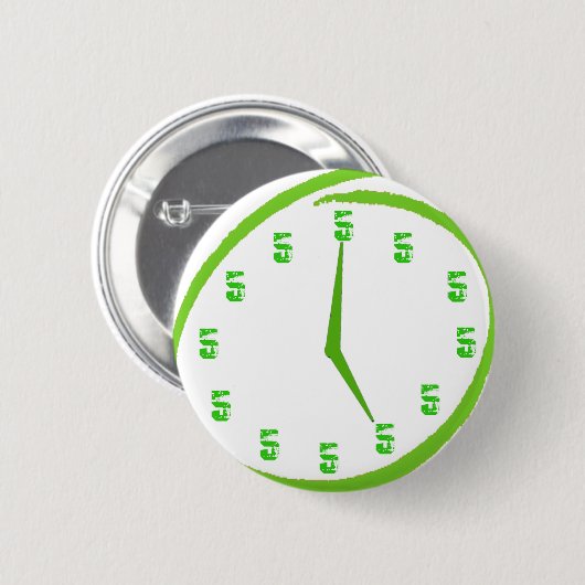 Es ist fünf Uhr irgendwo Button (Vorne & Hinten)