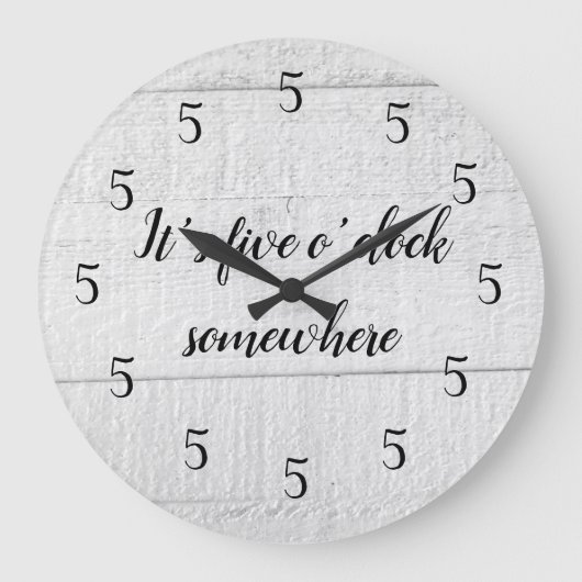 Es ist fünf Uhr irgendwo Shiplap rustikal (Vorderseite)