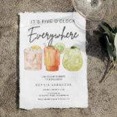 Es ist fünf Uhr überall im Party für das Ruhestand Einladung