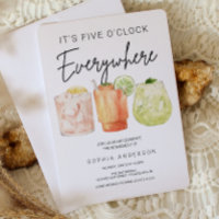 Es ist fünf Uhr überall im Party für das Ruhestand