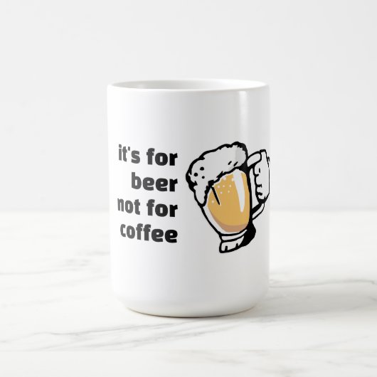 Es ist für Bier nicht für Kaffee lustig Kaffeetasse (Mittel)