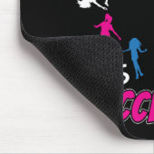 Es ist Fußball-Time-Girls-Fußball-Zitat Mousepad (Ecke)