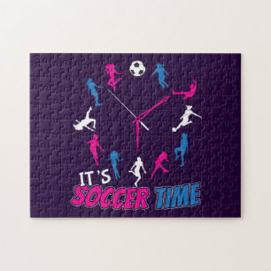 Es ist Fußball-Time-Girls-Fußball-Zitat Puzzle
