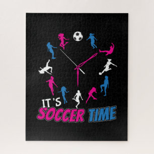 Es ist Fußball-Time-Girls-Fußball-Zitat Puzzle