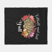 Es ist Fußball und Fall Y’all Pumpkin Leopard Autu Fleecedecke (Vorderseite (Horizontal))