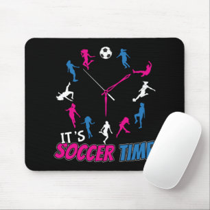 Es ist Fußballzeit Mädchen Fußball Zitat Mousepad