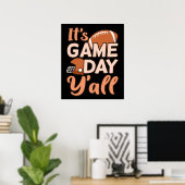 Es ist Game Day Y'all Football Player Coach Poster (Heimbüro)