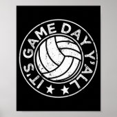 Es ist Game Day Y'all Funny Volleyball Player Vbal Poster (Vorne)