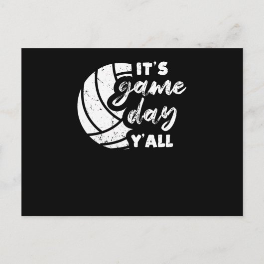 Es ist Game Day Y'all Funny Volleyball Player Vbal Postkarte (Vorderseite)