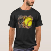 Es ist Game Day Yall Leopard Sonnenblumen Softball T-Shirt (Vorderseite)