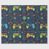 Es ist Game On Skull – Videospiel-Geburtstag Geschenkpapier (Flach)