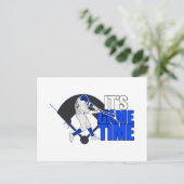 Es ist Game Time - Baseball (blau) Postkarte (Stehend Vorderseite)