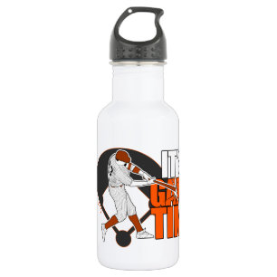 Es ist Game Time - Baseball (Orange) Trinkflasche