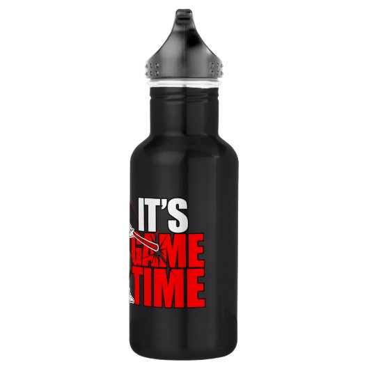 Es ist Game Time - Baseball (rot) Edelstahlflasche (Rechts)