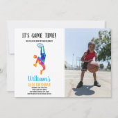 Es ist Game Time Basketball Einladung zum Geburtst (Vorderseite)