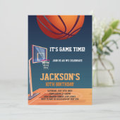 Es ist Game Time Basketball Einladungen (Stehend Vorderseite)