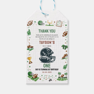 Es ist Game Time Football 1. Geburtstag Geschenkanhänger